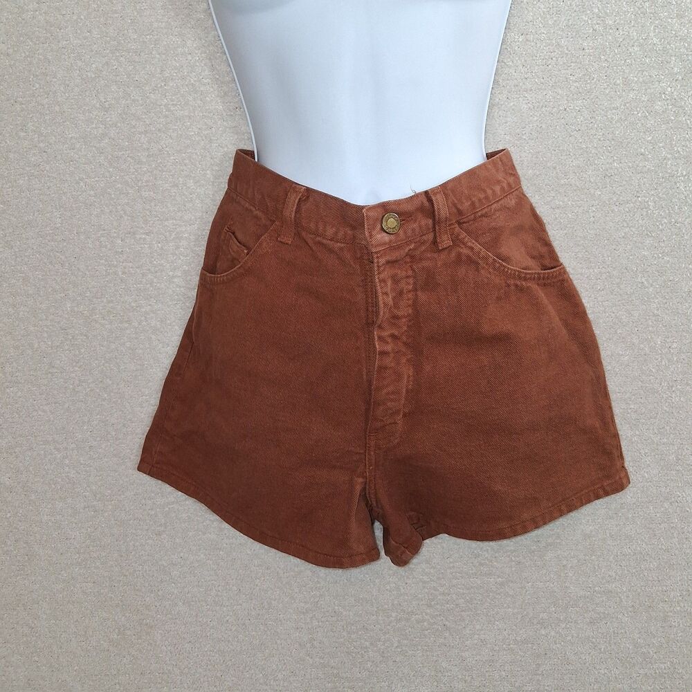 Vintage 90s Moda Inter Denim Short Waist 27" Sz 8 Retro Boho Earthy Indie Grunge